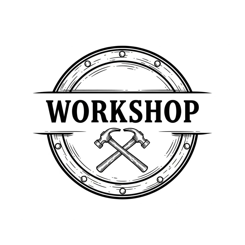 Laser cut SVG file of Workshop sign